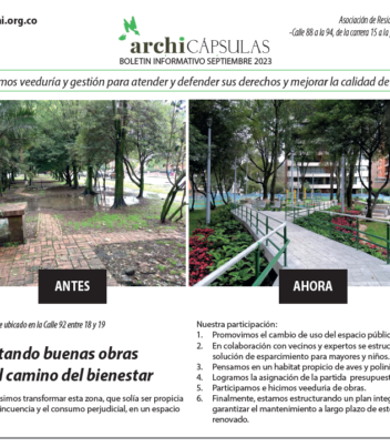 Entrega del nuevo Parque Urbanización Chicó